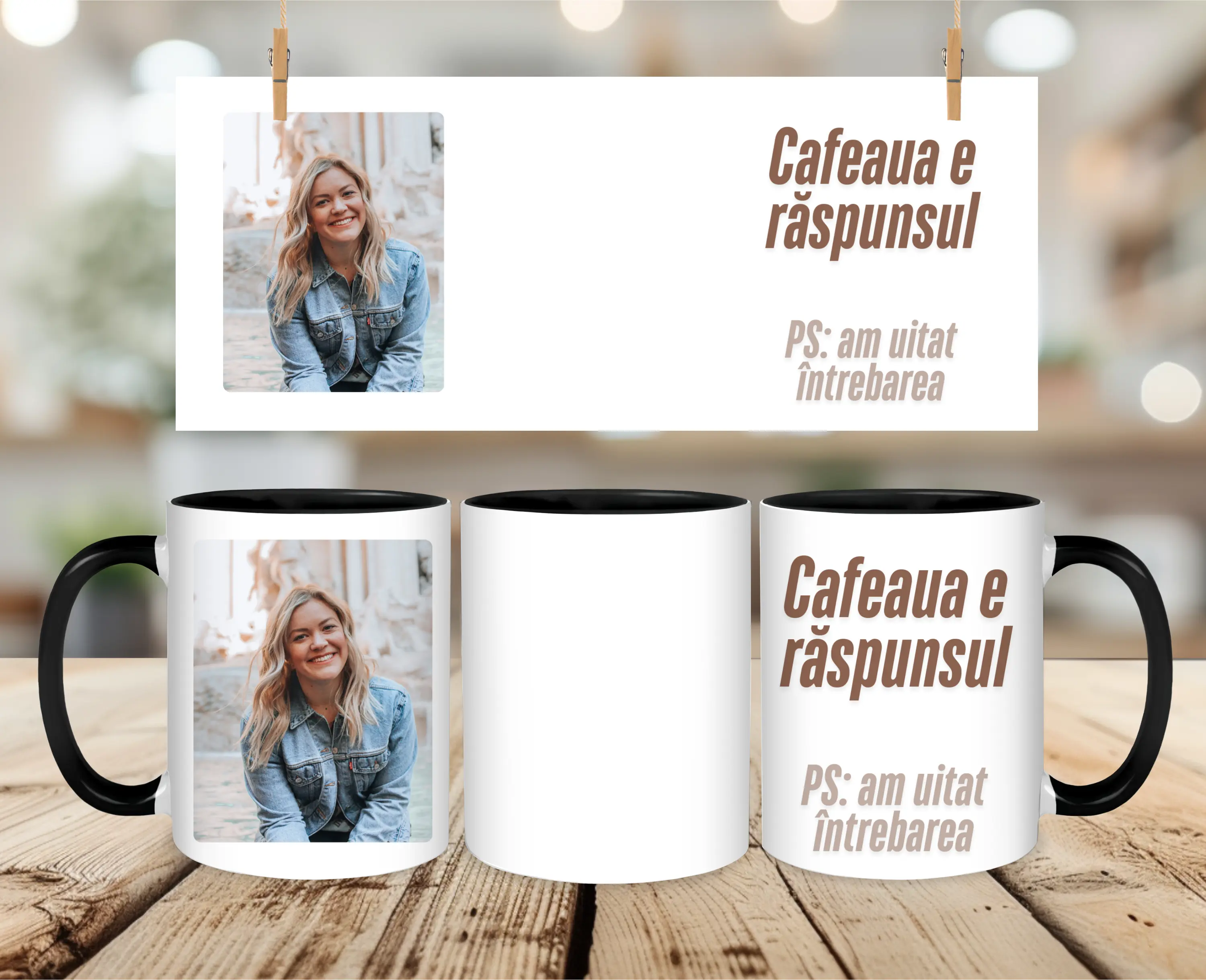 Cană Personalizată Ceramică Cu Mesaj Amuzant ○ Cafeaua E Răspunsul ○