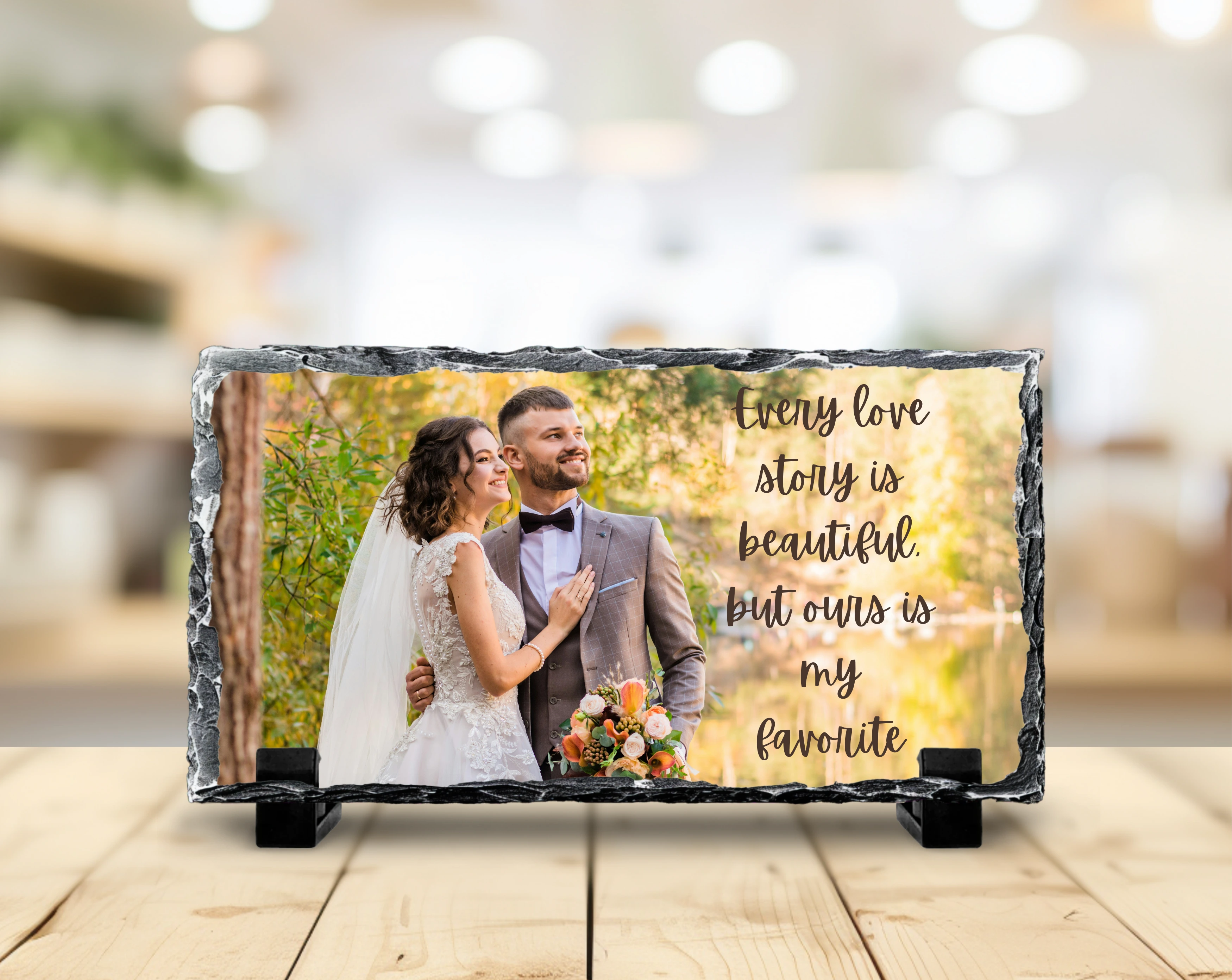 Placă Ardezie Dreptunghiulară Personalizată 15x30cm